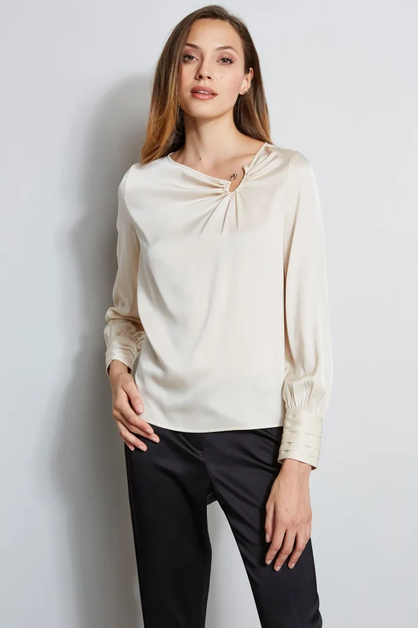 Elie Tahari Tops & Sweaters-Asymmetric Silk Pearl Shirt