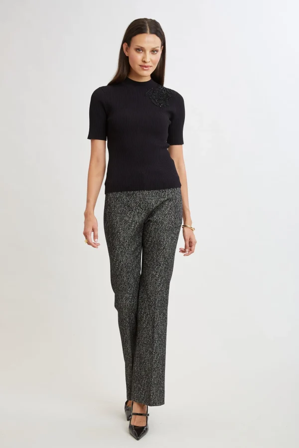 Elie Tahari Tops & Sweaters | Suiting-Beaded Rib Sweater