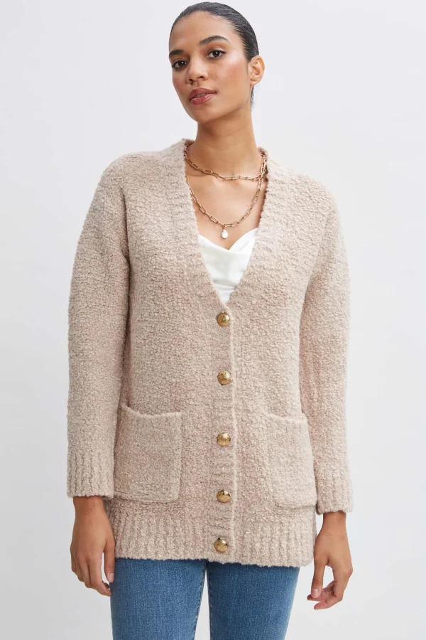 Elie Tahari Tops & Sweaters-Boucle Merino Cardigan