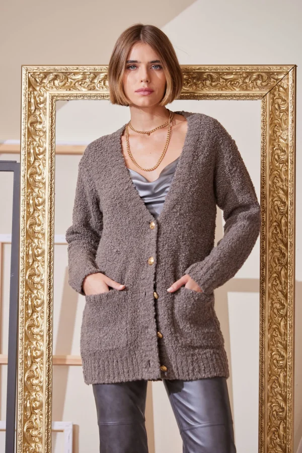 Elie Tahari Tops & Sweaters-Boucle Merino Cardigan