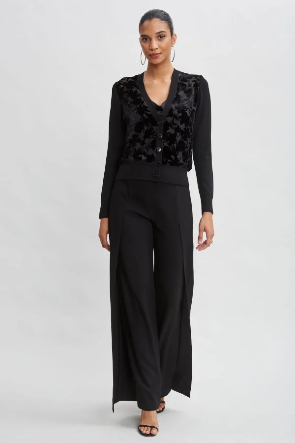 Elie Tahari Tops & Sweaters-Burnout Velvet Cardigan