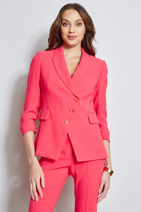 Elie Tahari Jackets & Blazers-3 Button Ruched Sleeve Blazer