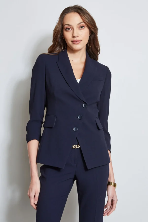 Elie Tahari Jackets & Blazers-3 Button Ruched Sleeve Blazer