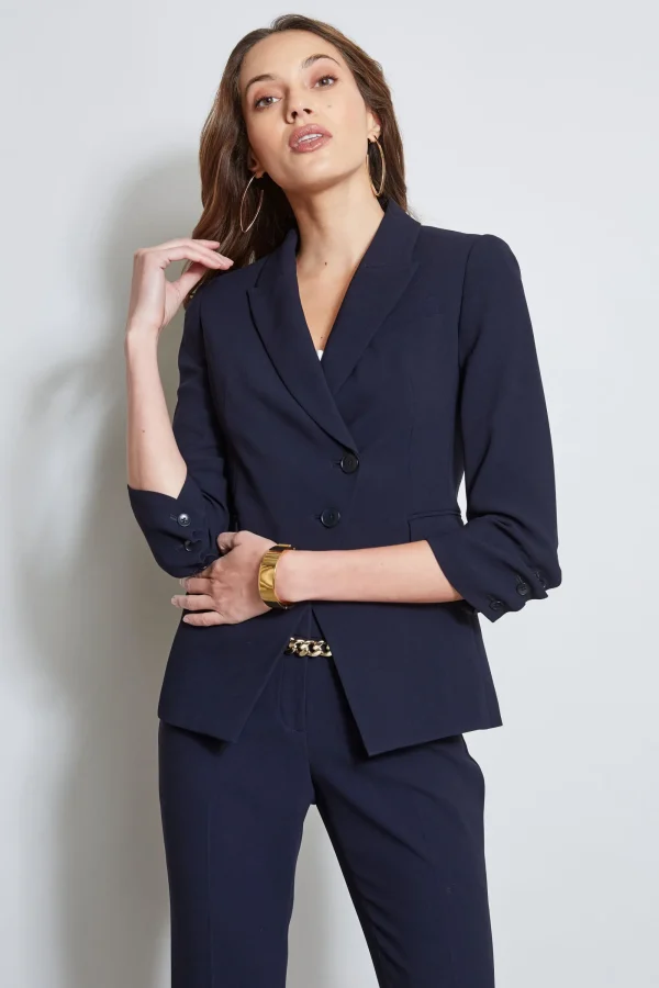 Elie Tahari Jackets & Blazers-3 Button Ruched Sleeve Blazer