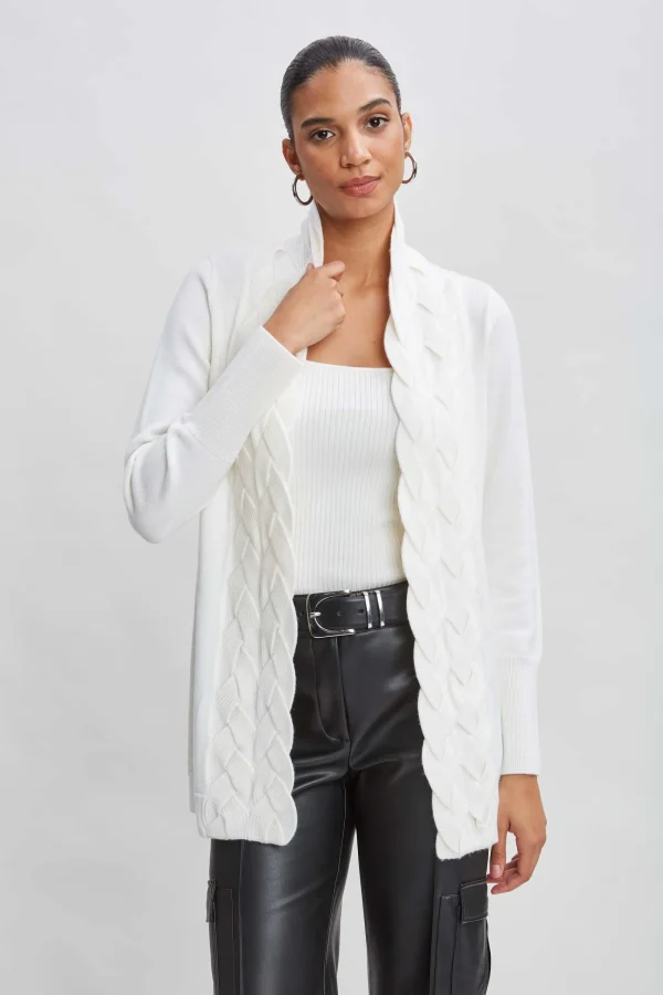 Elie Tahari Tops & Sweaters-Cable Cardigan