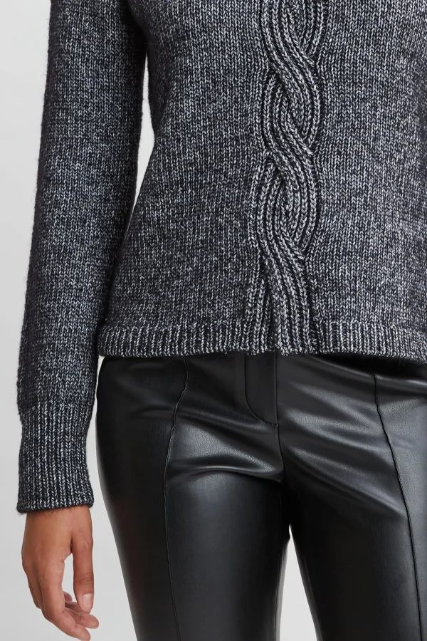 Elie Tahari Tops & Sweaters-Cable Front Cotton Merino Sweater