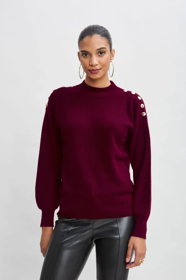 Elie Tahari Tops & Sweaters-Cashmere Button Sweater