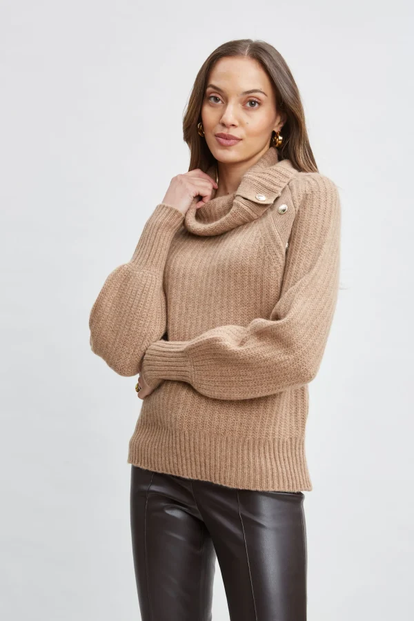 Elie Tahari Tops & Sweaters-Cashmere Button Sweater