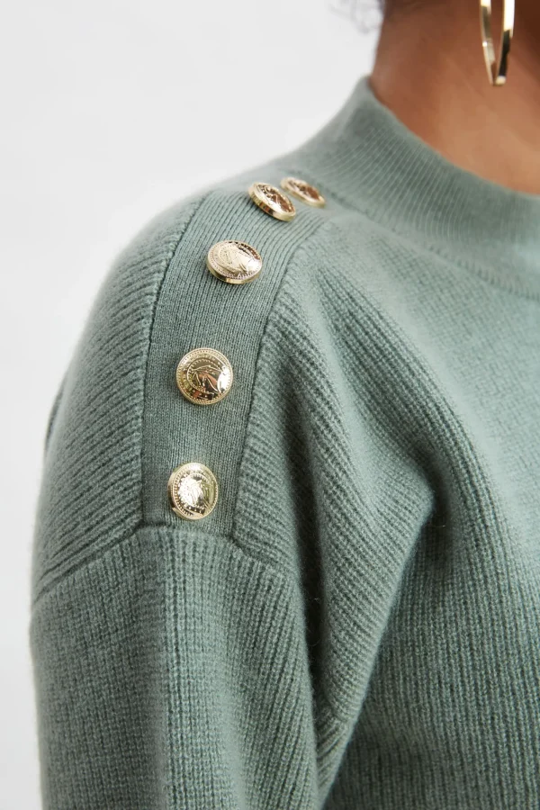 Elie Tahari Tops & Sweaters-Cashmere Button Sweater