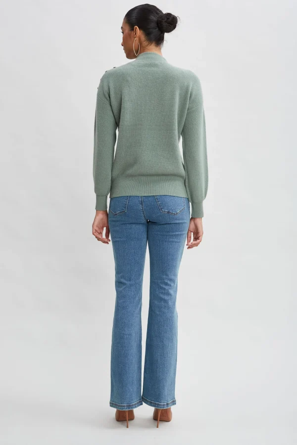 Elie Tahari Tops & Sweaters-Cashmere Button Sweater