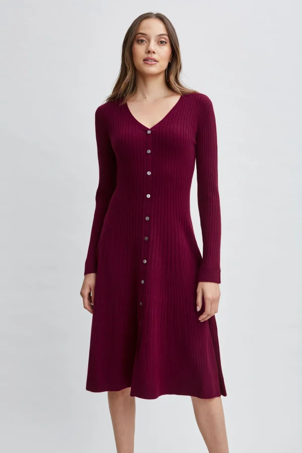 Elie Tahari Dresses & Jumpsuits | Long Sleeve Dresses-Cashmere Fit & Flare Dress