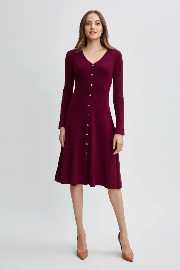 Elie Tahari Dresses & Jumpsuits | Long Sleeve Dresses-Cashmere Fit & Flare Dress