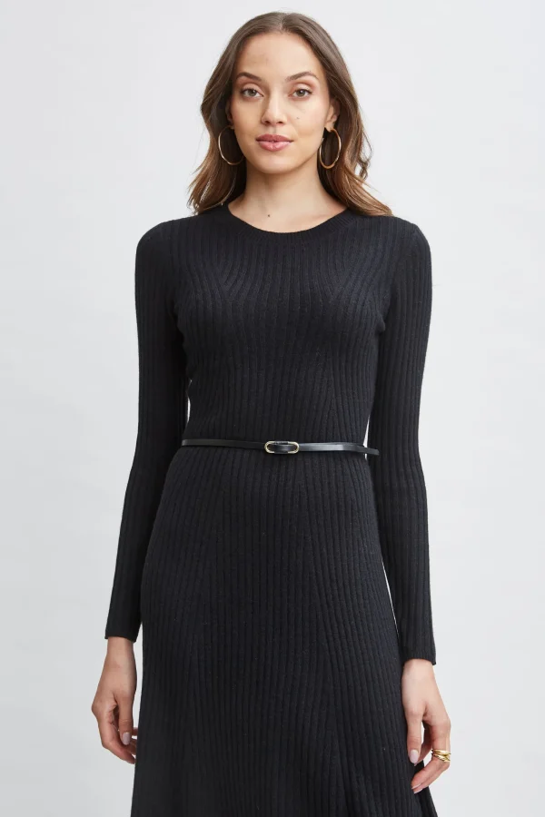 Elie Tahari Dresses & Jumpsuits-Cashmere Long Sleeve Belted Dress