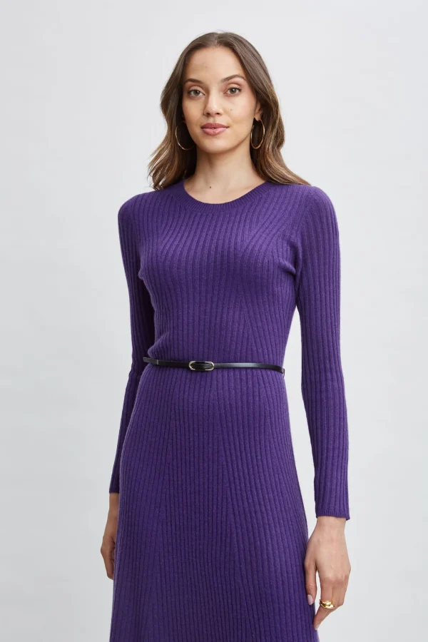 Elie Tahari Dresses & Jumpsuits-Cashmere Long Sleeve Belted Dress