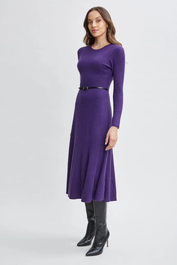 Elie Tahari Dresses & Jumpsuits-Cashmere Long Sleeve Belted Dress