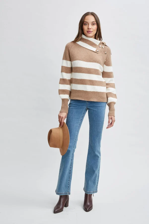 Elie Tahari Tops & Sweaters-Cashmere Stripe Sweater