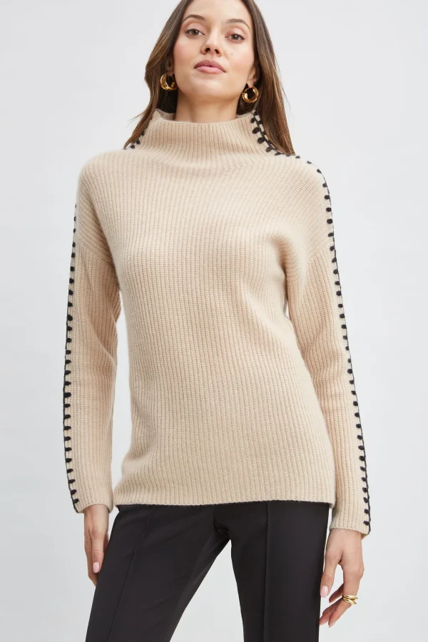 Elie Tahari Tops & Sweaters-Cashmere Whipstitch Sweater