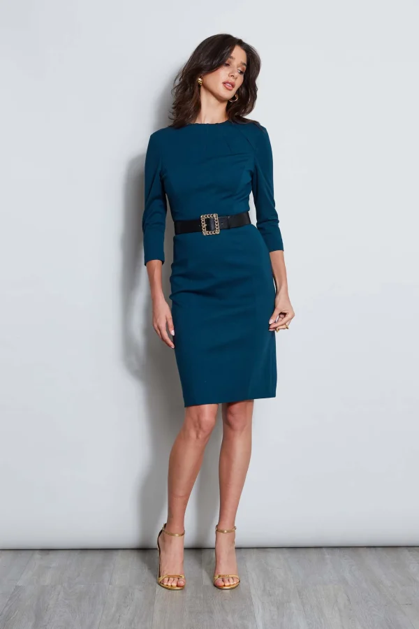 Elie Tahari Dresses & Jumpsuits | Long Sleeve Dresses-Chain Belt Dart Dress