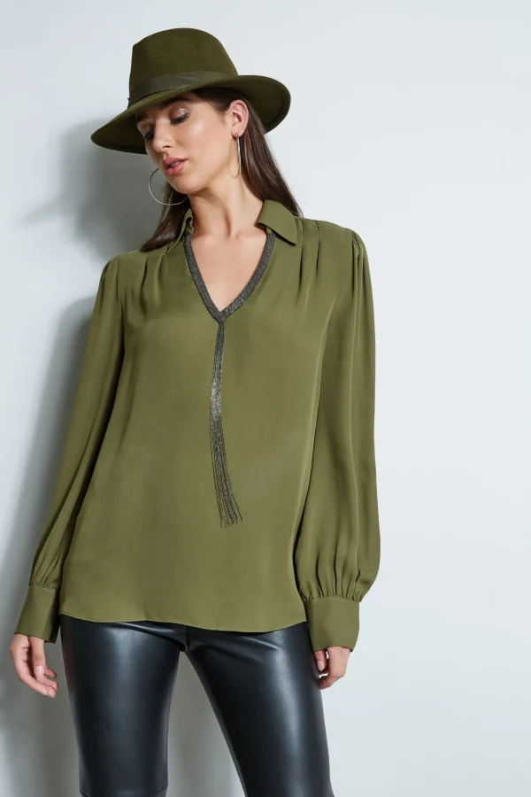 Elie Tahari Tops & Sweaters-Chain Collar Shirt