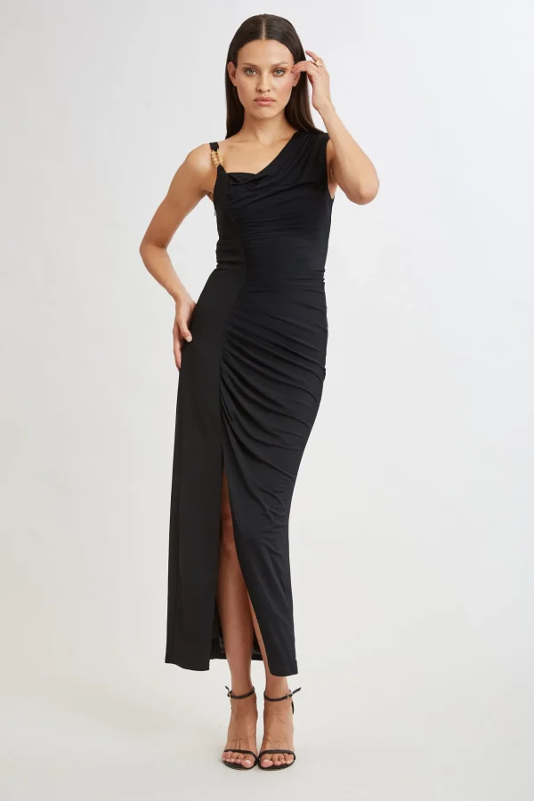 Elie Tahari Dresses & Jumpsuits | Sleeveless Dresses-Chain Detail Asymmetric Matte Jersey Dress