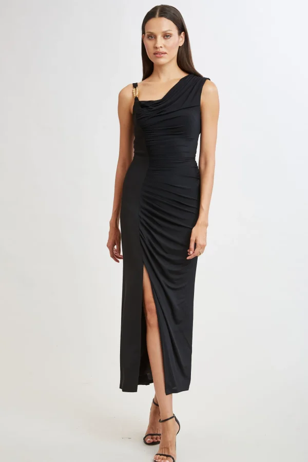 Elie Tahari Dresses & Jumpsuits | Sleeveless Dresses-Chain Detail Asymmetric Matte Jersey Dress