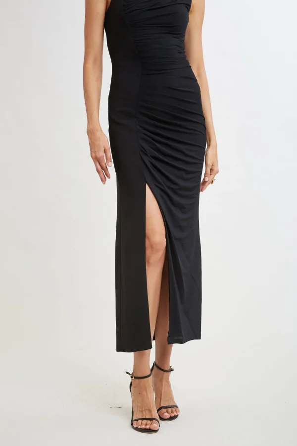 Elie Tahari Dresses & Jumpsuits | Sleeveless Dresses-Chain Detail Asymmetric Matte Jersey Dress