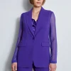 Elie Tahari Jackets & Blazers | Suiting-Chiffon Combo Crepe Blazer