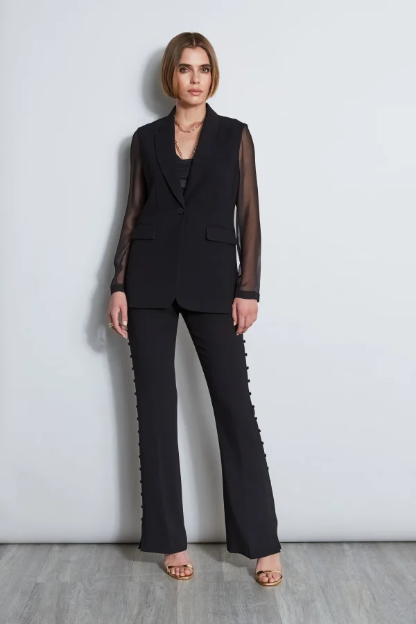 Elie Tahari Jackets & Blazers | Suiting-Chiffon Combo Crepe Blazer