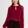 Elie Tahari Tops & Sweaters-Chiffon Combo Georgette Shirt