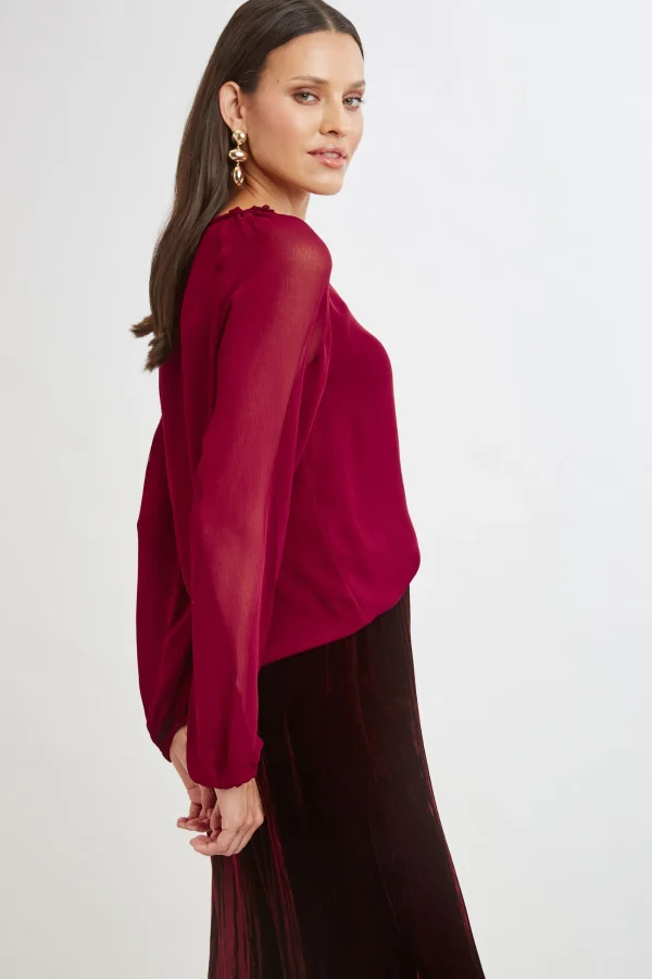 Elie Tahari Tops & Sweaters-Chiffon Combo Georgette Shirt