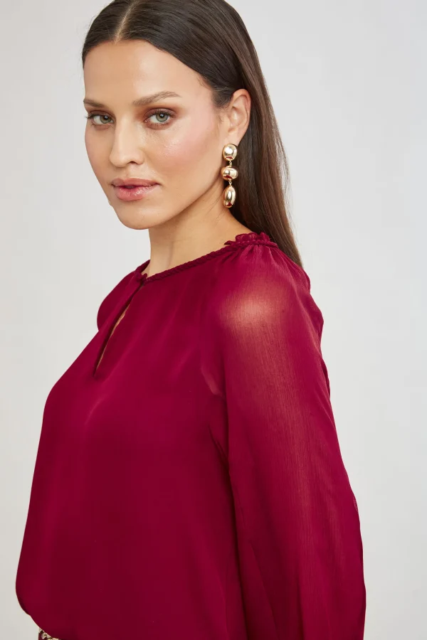 Elie Tahari Tops & Sweaters-Chiffon Combo Georgette Shirt