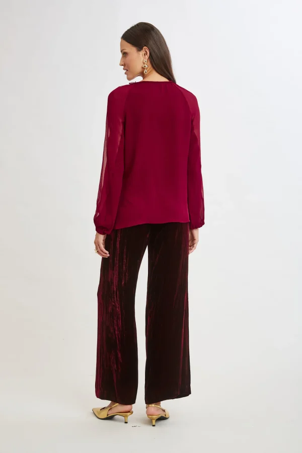 Elie Tahari Tops & Sweaters-Chiffon Combo Georgette Shirt