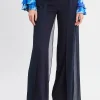 Elie Tahari Bottoms-Chiffon Panel Pant