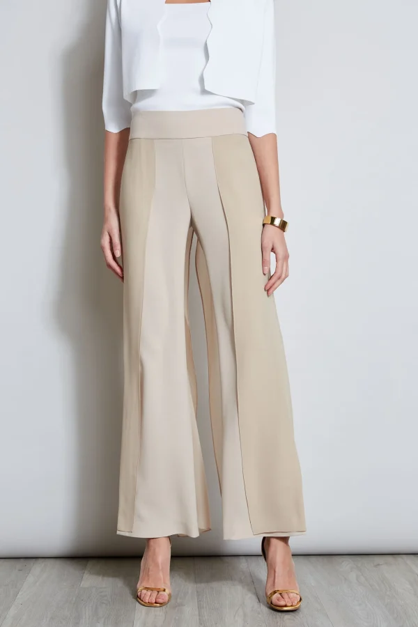 Elie Tahari Bottoms-Chiffon Panel Pant