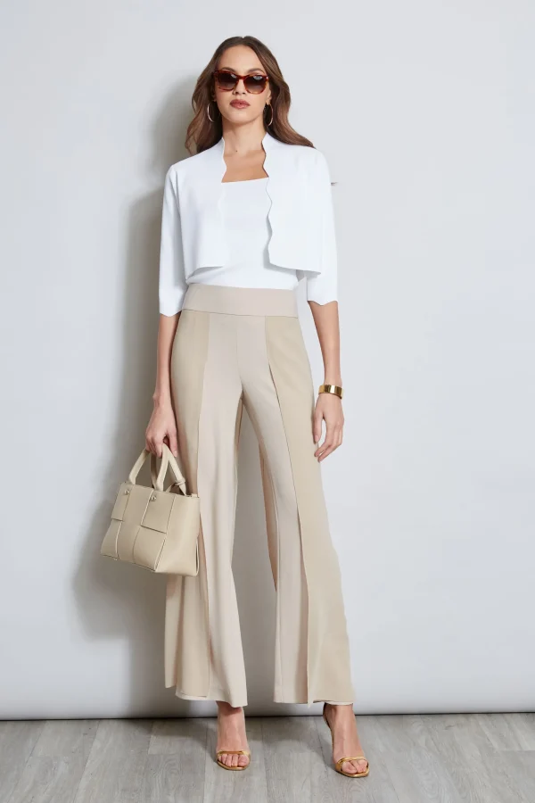 Elie Tahari Bottoms-Chiffon Panel Pant