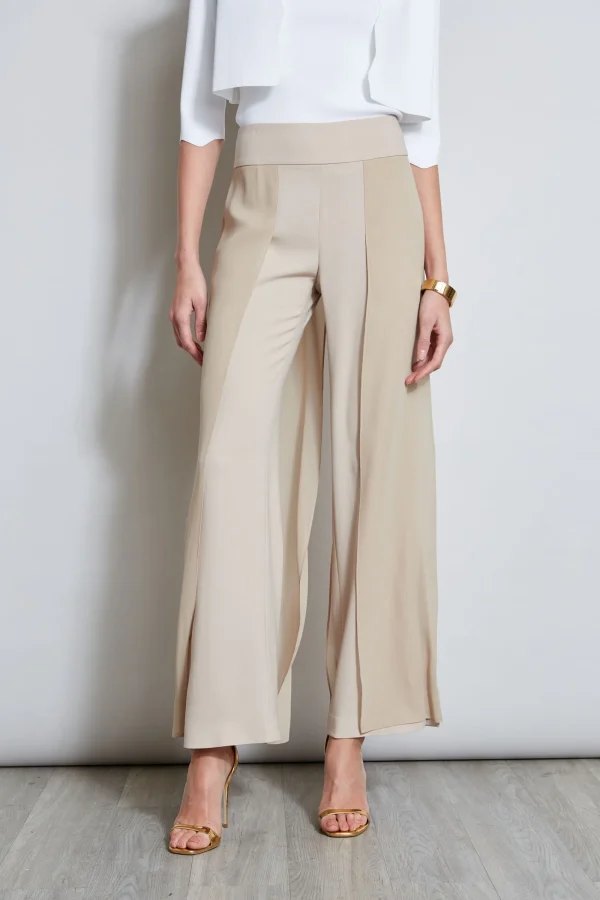 Elie Tahari Bottoms-Chiffon Panel Pant