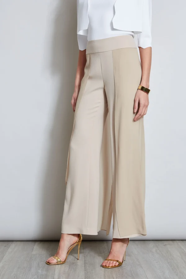 Elie Tahari Bottoms-Chiffon Panel Pant