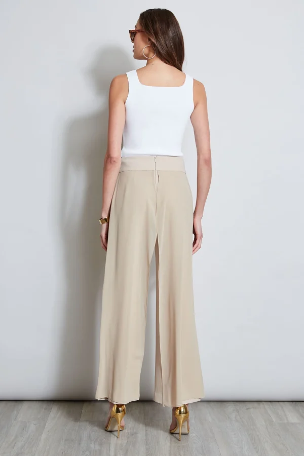 Elie Tahari Bottoms-Chiffon Panel Pant