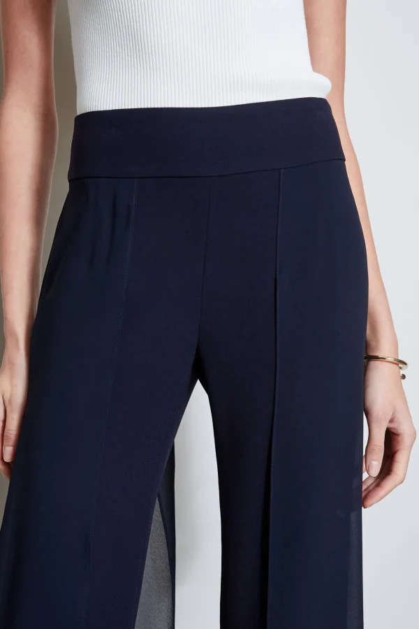 Elie Tahari Bottoms-Chiffon Panel Pant