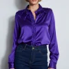 Elie Tahari Tops & Sweaters-Chiffon Ruffle Silk Satin Shirt