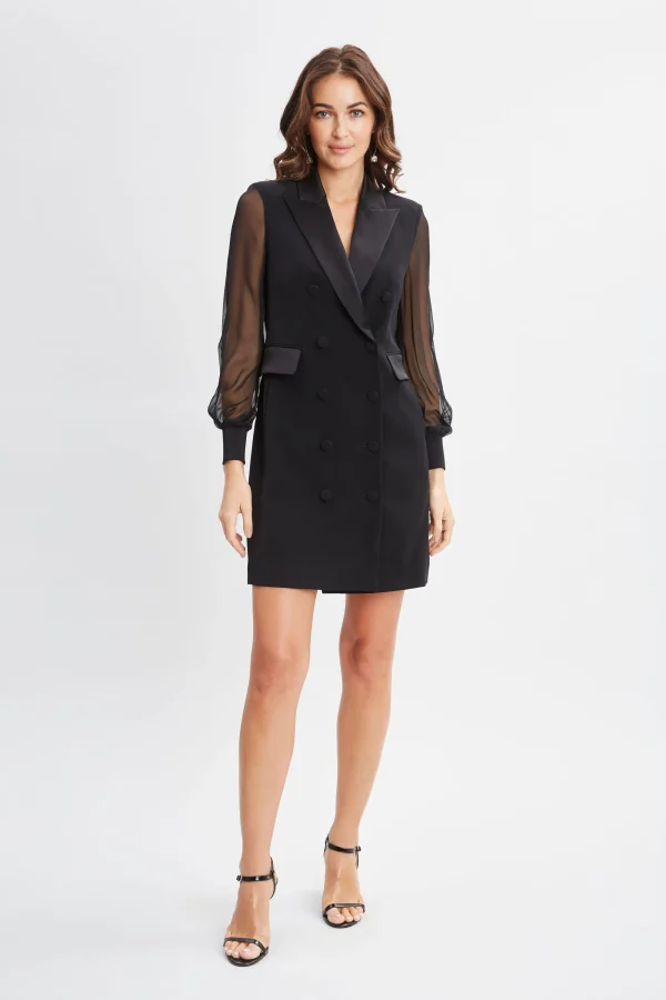 Elie Tahari Dresses & Jumpsuits | Suiting-Chiffon Sleeve Blazer Dress