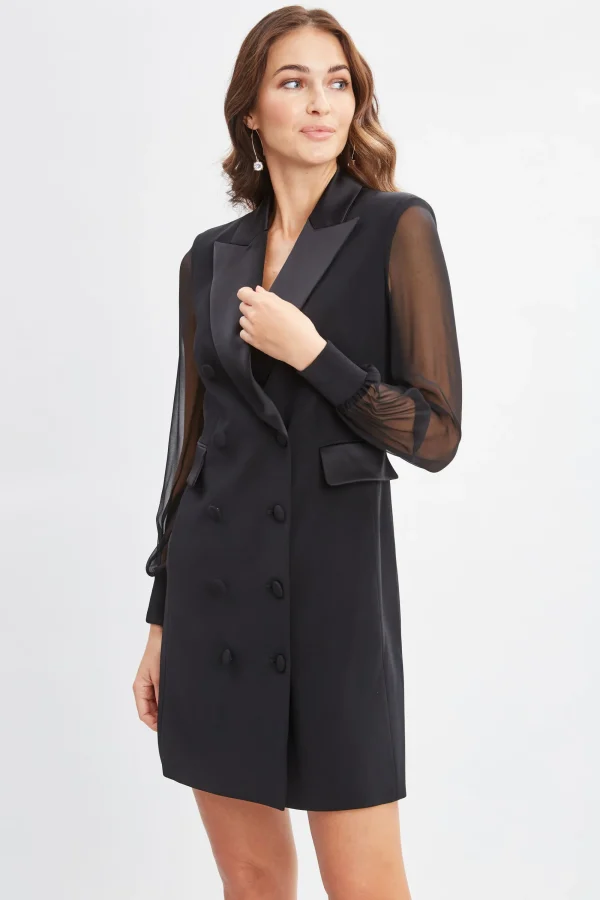 Elie Tahari Dresses & Jumpsuits | Suiting-Chiffon Sleeve Blazer Dress