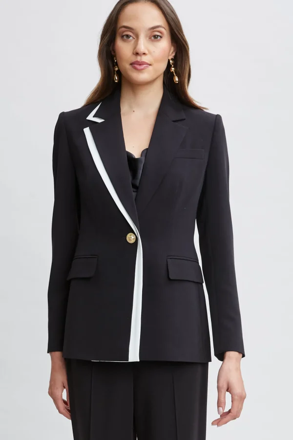 Elie Tahari Jackets & Blazers | Suiting-Contrast Trim Blazer