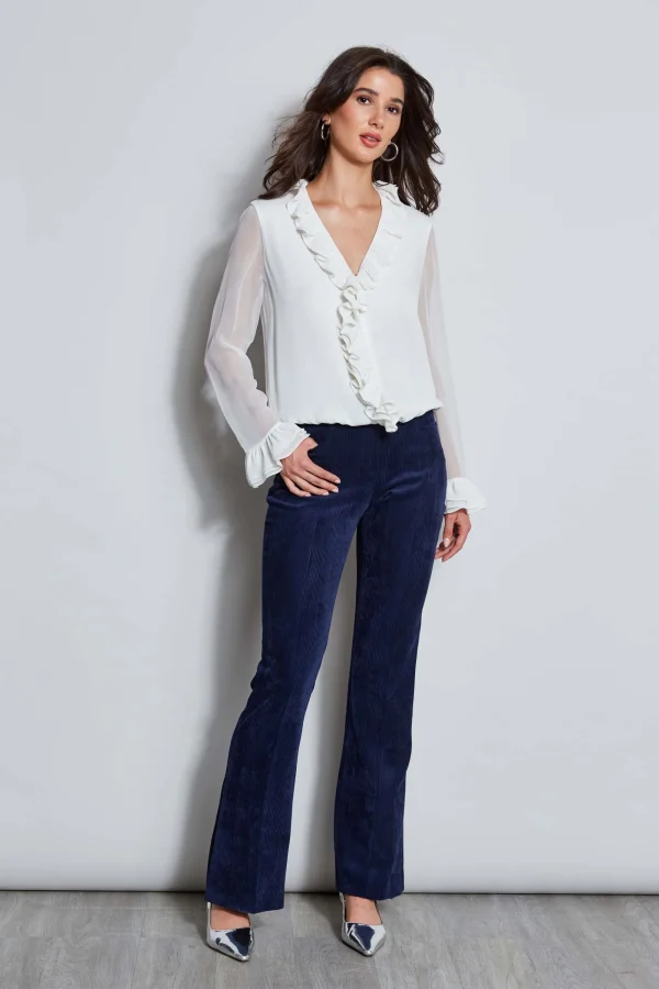 Elie Tahari Bottoms | Suiting-Corduroy Fit & Flare Pant