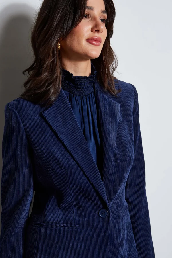 Elie Tahari Jackets & Blazers | Suiting-Corduroy Single Button Blazer