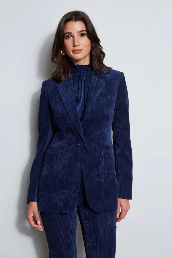 Elie Tahari Jackets & Blazers | Suiting-Corduroy Single Button Blazer