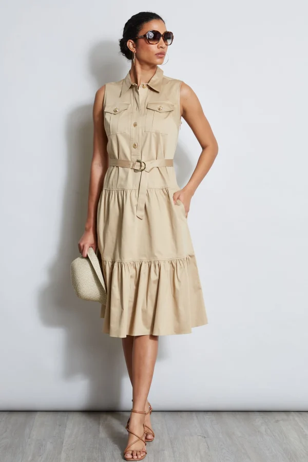 Elie Tahari Dresses & Jumpsuits | Sleeveless Dresses-Cotton Utility Dress