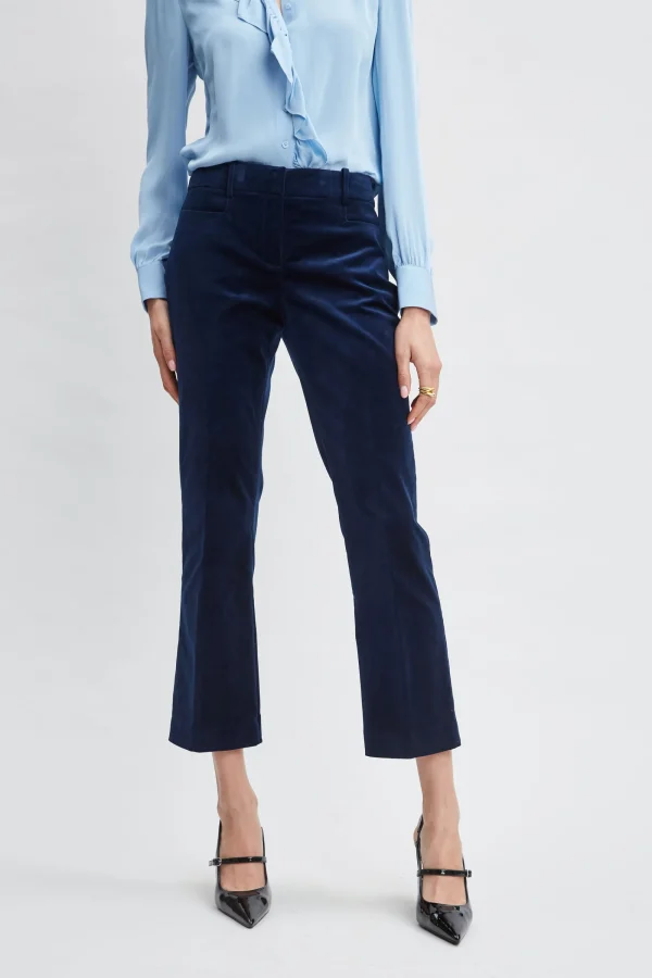 Elie Tahari Bottoms | Suiting-Cotton Velvet Flare Pant