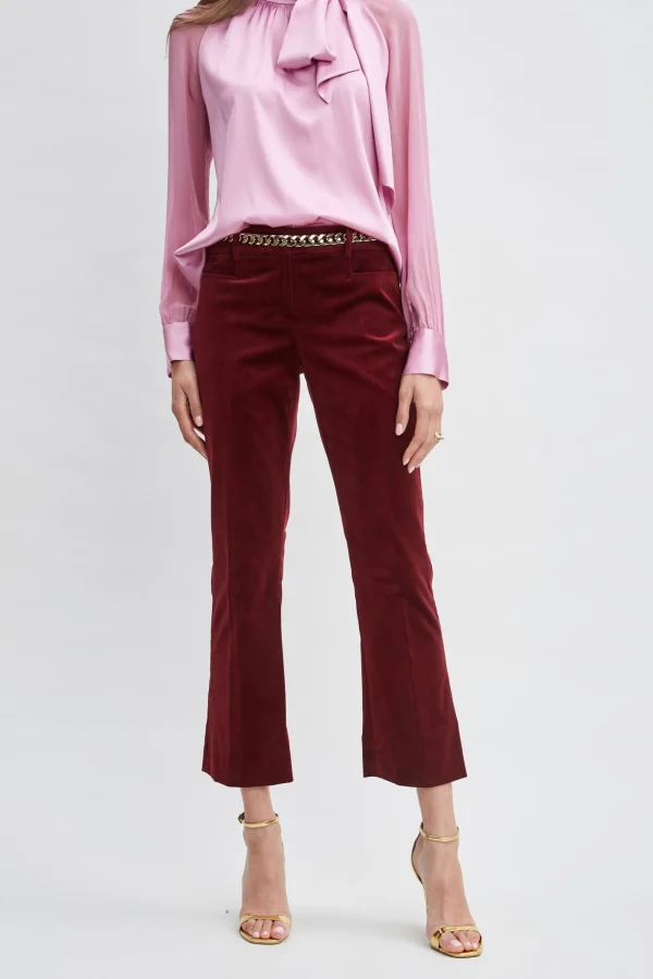 Elie Tahari Bottoms | Suiting-Cotton Velvet Flare Pant