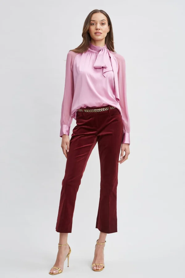 Elie Tahari Bottoms | Suiting-Cotton Velvet Flare Pant